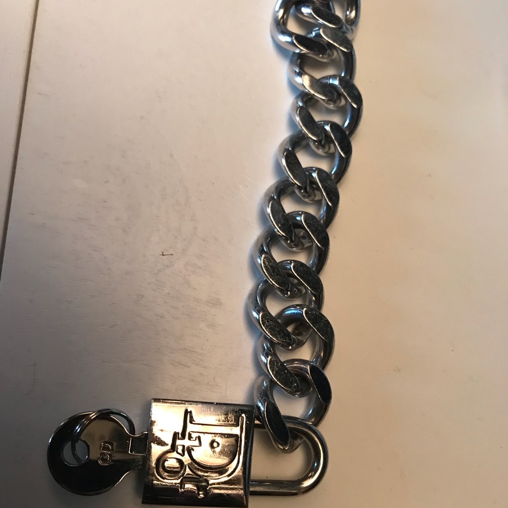 Dior large lock chain bracelet